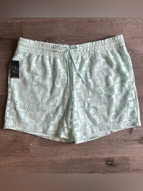NWT Mens XXL Original Use Mint Green Textured Lined Shorts